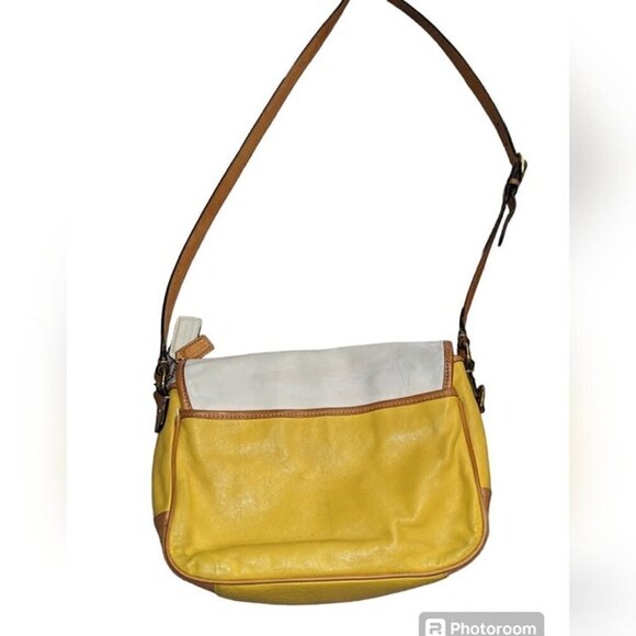Coach Yellow and White Shoulder Bag - Picture 3 of 10